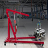 VEVOR Hydraulic Long Ram Jack, 8 Tons/17363 lbs Capacity, with Single Piston Pump and Clevis Base, Manual Cherry Picker with Handle, for Garage/Shop Cranes, Engine Lift Hoist, Red