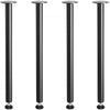 VEVOR 30 Inch Adjustable Desk Legs, Reinforced Steel Office Table Furniture legs Set of 4 for DIY, 1200 lbs Load Capacity Heavy Duty Desk Legs, Quick Instalation Legs with Adjustable Foot Cup Black