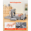 VEVOR Modular Kids Play Couch, Sectional Toddler Sofa with Armrests, 28D Sponge & Short Pile, Convertible Kids Modular Couch DIY Creative Combination for Playroom, Bedroom, Living Room, 14 Pcs, Gray