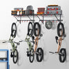 VEVOR Bike Storage Rack, 4 Bike Racks, Wall Mount Bike Storage Hanger with 2 Shelves, Home and Garage Organizer, Customizable for Various Bike Sizes, Adjustable Holder, Holds Up to 500 lbs, 63-inch