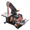 VEVOR 5" Disc Sander and 1" x 30" Belt Sander Combo with 2.5A Induction Motor, Powerful Woodworking Bench Sander with 0-45° Adjustable Cast Aluminum Work Table
