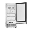 VEVOR Undercounter Built-in Ice Maker, 66 Lbs/Day Under Counter Nugget Ice Maker Machine with Reversible Door Stainless Steel, Freestanding Ice Maker for Commercial Home Kitchen, Electric Drainage