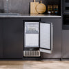 VEVOR Undercounter Built-in Ice Maker, 80 Lbs/Day Under Counter Ice Maker Machine with Reversible Door Stainless Steel, Freestanding Ice Maker for Commercial Home Kitchen, Electric Drainage