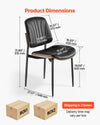VEVOR Dining Chair Set - Product Dimensions Diagram