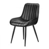 VEVOR Modern Dining Room Accent Chairs Set of 8, Upholstered Fabric Side Chair for Dining Tables, Space-Saving Kitchen Table Chair with Thick Cushions and Metal Legs, Black