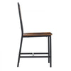 VEVOR Dining Chairs Set of 4, Wooden Table Chairs with Metal Frame and Backrest, Easy to Assemble Leather Side Chair, Modern Farmhouse Walnut Chair for Kitchen Living Room, Rustic Brown and Black