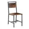 VEVOR Dining Chairs Set of 4, Wooden Table Chairs with Metal Frame and Backrest, Easy to Assemble Leather Side Chair, Modern Farmhouse Walnut Chair for Kitchen Living Room, Rustic Brown and Black