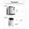 VEVOR Commercial Ice Maker Machine, 300LBS/24H Ice-Making Machine with 300LBS Stainless Steel Storage Bin, Auto Self-Cleaning Ice Maker with Touchscreen for Bar Cafe Restaurant Business Commercial