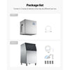 VEVOR Commercial Ice Maker Machine, 400LBS/24H Ice-Making Machine with 300LBS Stainless Steel Storage Bin, Auto Self-Cleaning Ice Maker with Touchscreen for Bar Cafe Restaurant Business Commercial