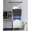 VEVOR Commercial Ice Maker Machine, 450LBS/24H Ice-Making Machine with 250LBS Stainless Steel Storage Bin, Auto Self-Cleaning Ice Maker with Touchscreen for Bar Cafe Restaurant Business Commercial