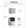VEVOR Commercial Ice Maker Machine, 650LBS/24H Ice-Making Machine with 250LBS Stainless Steel Storage Bin, Auto Self-Cleaning Ice Maker with Touchscreen for Bar Cafe Restaurant Business Commercial