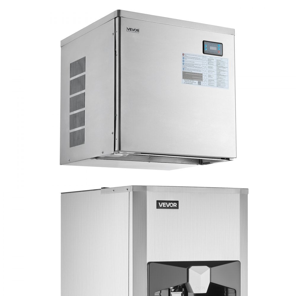 VEVOR Commercial Ice Maker, 450 Lbs/Day Ice-Making Machine, 180 Lbs Large Storage Bin with 20 Lbs/Min Automatic Ice-Dispensing, Self-Cleaning Ice Machine with Touchscreen for Bar, Cafe, Restaurant