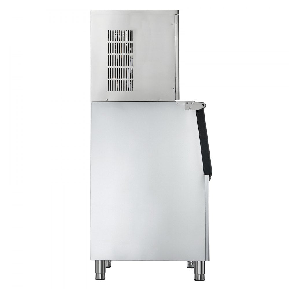 VEVOR Commercial Ice Maker Machine, 450LBS/24H Ice-Making Machine with 250LBS Stainless Steel Storage Bin, Auto Self-Cleaning Ice Maker with Touchscreen for Bar Cafe Restaurant Business Commercial