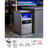 VEVOR Commercial Ice Maker Machine with Pump, 130 lbs/24h with 30 lbs Storage Capacity, Built-in/Freestanding/Under Counter, Stainless Steel Ice Maker with LED Display & Self-Cleaning, for Home Bar