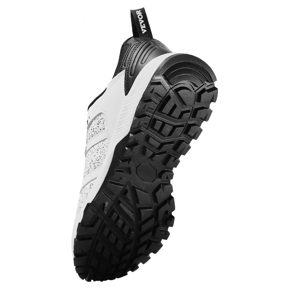 VEVOR Cross Training Shoes, M Width Sneakers US Size 13, Wide Toe Box Shoes with Arch Support & Adjustable Lace-up, Training Shoes for Running, Gymnastics, Dog Walking, and Weightlifting (White)