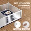 VEVOR Dog Whelping Box, 93.3 x 48.4 x 18.1in Dual Zone Whelping Box for Dogs and Puppies, Whelping Pen for Puppies, Dog Birthing Box with Rails, 2 Washable Pee Pads and 2 Storage Bags, White
