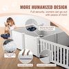 VEVOR Dog Whelping Box, 93.3 x 48.4 x 18.1in Dual Zone Whelping Box for Dogs and Puppies, Whelping Pen for Puppies, Dog Birthing Box with Rails, 2 Washable Pee Pads and 2 Storage Bags, White