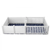 VEVOR Dog Whelping Box, 93.3 x 48.4 x 18.1in Dual Zone Whelping Box for Dogs and Puppies, Whelping Pen for Puppies, Dog Birthing Box with Rails, 2 Washable Pee Pads and 2 Storage Bags, White