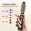 VEVOR Rotating Hair Dryer Brush, Ionic Hot Air Styling Brush with 1.5" and 2" Ceramic Coated Head, 4 in 1 Hair Dryer Styler and Volumizer, 3-Temp Blow Dryer Brush for Fast Drying Straightening Curling