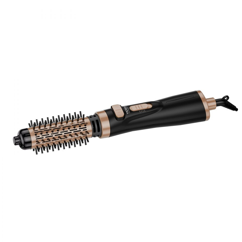 VEVOR Rotating Hair Dryer Brush, Ionic Hot Air Styling Brush with 1.5" and 2" Ceramic Coated Head, 4 in 1 Hair Dryer Styler and Volumizer, 3-Temp Blow Dryer Brush for Fast Drying Straightening Curling