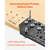 VEVOR Shelf Pin Jig and Hinge Jig Two-in-One, Aluminum Alloy Cabinet Hardware Hole Drilling Template with 1/4" and 3/16" Drill Bits, for Cabinet Doors Bookshelves Wardrobes Woodworking and DIY