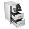 VEVOR Outdoor Kitchen Drawers, 20"W x 30"H x 16"D, Paper Towel Dispenser, for BBQ Island Storage, Patio Bars and Grill Station, with Handle, Built-In BBQ Island Drawers Organize Cookware Accessories