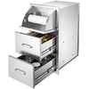 VEVOR Outdoor Kitchen Drawers, 30"W x 21"H x 16"D, Paper Towel Dispenser, for BBQ Island Storage, Patio Bars and Grill Station, with Handle, Built-In BBQ Island Drawers Organize Cookware Accessories