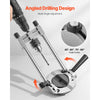 VEVOR Drill Guide, Multi-Angle Press Portable Precision Drilling Guide Jig Attachment, with Large Handle and Mounting Holes, Aluminum Alloy, for Drilling Angled or Straight Holes, for Wood Working