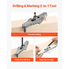 VEVOR Doweling Jig Kit, Self Centering Dowel Drill Jig for Straight Holes, with Drill Bit Set 1/4", 5/16", 3/8" and Drill Bit Stop Collar Set, Aluminum Alloy Woodworking Tools for Drilling, Marking
