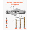 VEVOR Doweling Jig Kit, Self Centering Dowel Drill Jig for Straight Holes, with Drill Bit Set 1/4", 5/16", 3/8" and Drill Bit Stop Collar Set, Aluminum Alloy Woodworking Tools for Drilling, Marking