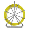 VEVOR Fish Tape Fiberglass, 500FT 6.3MM, Duct Rodder Fishtape Wire Puller with Stand, 1/4-Inch Cable Running Rod, Marked Every 5 Feet, Fishing Tools for Walls and Electrical Conduit, Non-Conductive
