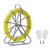VEVOR Fish Tape Fiberglass, 500FT 6.3MM, Duct Rodder Fishtape Wire Puller with Stand, 1/4-Inch Cable Running Rod, Marked Every 5 Feet, Fishing Tools for Walls and Electrical Conduit, Non-Conductive