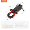 VEVOR Shackle Hitch Receiver, Fits 2" Receivers, 52900 lbs Breaking Strength, D Ring Shackle with Trailer Hitch Lock Pin, Heavy Duty Towing Accessories for Trucks, Jeeps, Off-Road Vehicle Recovery