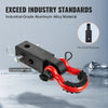 VEVOR Shackle Hitch Receiver 2", 66000 lbs Breaking Strength, D Ring Shackle with Trailer Hitch Lock Pin, Heavy Duty Towing Accessories for Trucks, Jeeps, Off-Road Vehicle Recovery, Aluminum Alloy