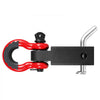 VEVOR Shackle Hitch Receiver 2", 66000 lbs Breaking Strength, D Ring Shackle with Trailer Hitch Lock Pin, Heavy Duty Towing Accessories for Trucks, Jeeps, Off-Road Vehicle Recovery, Aluminum Alloy