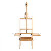 VEVOR Studio H-Frame Easel Holds Canvas Up to 35.43" Solid Beech Wood Frame, For Artists Painting, Adjustable Height & Angle, Multi-Function Wooden Art Easel with Storage Box & Trays, Natural Color