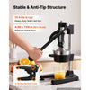 VEVOR Manual Citrus Juicer, 15" Tall Hand Press Oranges Juicer, Manual Fresh Juice Extractor for Lemon Pomegranate Grapefruit, Heavy-Duty Cast Iron, Easy to Clean, Home & Commercial Use, Black