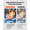 VEVOR Projector Screen with Stand, 60 Inch 160° Wide Angle Indoor Outdoor Projection Screen, 16:9 4K HD Wrinkleless Portable Tripod Screens with Carry Bag, for Movie Home Theater Office Presentation