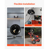 VEVOR Pressure Washer Hose Reel, 50 ft x 3/8 inch Heavy-Duty Steel Bracket-Mounted Pressure Hose Reel, Wall/Floor/Truck Mount, 4000PSI Max, Manual Power Hand Crank for Car/Floor Washing,Garden