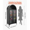 VEVOR arched display cabinet - dimensions and use for storing collectibles