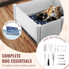 VEVOR Dog Whelping Box, 48 x 48 x 18.1in Whelping Box for Dogs and Puppies, Whelping Pen for Puppies, Dog Birthing Box with Rails and Washable Pee Pad, Whelping Box for Large Breed Dogs, White