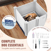VEVOR Dog Whelping Box, 28.3 x 28.3 x 18.1in Whelping Box for Dogs and Puppies, Whelping Pen for Puppies, Dog Birthing Box with Rails and Washable Pee Pad, Whelping Box for Small Breed Dogs, White