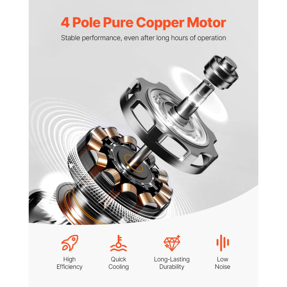 VEVOR Vacuum Pump, 3.5 CFM, HVAC Single Stage Rotary Vane Vacuum Pump, for R134a R22 R410a Systems, Auto AC Vacuum Pump Kit with Oil Bottle, for Automotive Air Conditioner Maintenance Resin Degassing