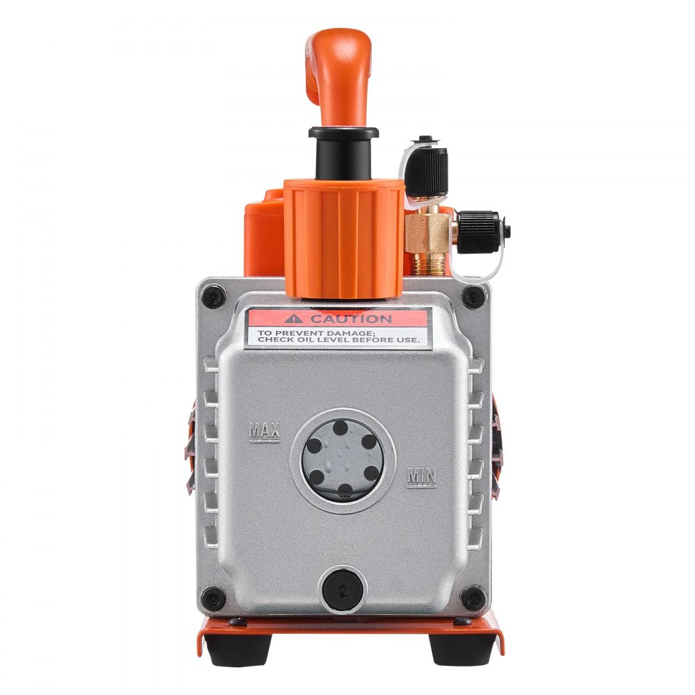 VEVOR Vacuum Pump, 3.5 CFM, HVAC Single Stage Rotary Vane Vacuum Pump, for R134a R22 R410a Systems, Auto AC Vacuum Pump Kit with Oil Bottle, for Automotive Air Conditioner Maintenance Resin Degassing