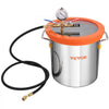 VEVOR 5 Gallon Vacuum Chamber and 3.5 CFM Pump Kit, Tempered Glass Lid Vacuum Degassing Chamber Kit, Single Stage Vacuum Pump with 250 ml Oil Bottle, for Stabilizing Wood, Degassing Silicones, Epoxies