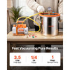 VEVOR 5 Gallon Vacuum Chamber with Pump, 3.5 CFM, Single Stage Vacuum Pump, Stainless Steel Degassing Chamber Kit with Tempered Glass Lid, 5 ft Hose, for Stabilizing Wood Degassing Silicone Resin