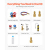 VEVOR 4.5 CFM AC Vacuum Pump and Gauge Set, Single Stage Rotary Vane HVAC Air Vacuum Pump, A/C Refrigerant Manifold Gauge Kit, with Leak Detector Hoses, for R134a, R12, R22, R502a, R410A, R404, R407C