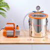 VEVOR 5 Gallon Vacuum Chamber and 3.5 CFM Pump Kit, Stainless Steel Chamber, Single Stage Vacuum Pump Degassing Chamber Kit, with Acrylic Lid, Oil, 4.92 ft Hose, for Degassing Resin Silicone Epoxies