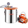 VEVOR 5 Gallon Vacuum Chamber and 3.5 CFM Pump Kit, Stainless Steel Chamber, Single Stage Vacuum Pump Degassing Chamber Kit, with Acrylic Lid, Oil, 4.92 ft Hose, for Degassing Resin Silicone Epoxies