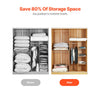 VEVOR Vacuum Storage Bags, 10 Jumbo Space Saver Vacuum Seal Bags, Compression Airtight Space Bags, Zipper Sealer Bags for Clothes, Bedding, Blanket, Pillows, Comforters, Travel (Hand Pump Included)